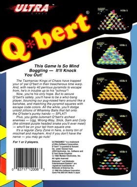 Q-bert (USA) box cover back